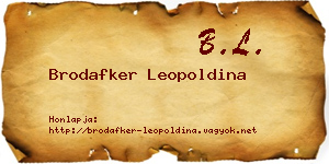Brodafker Leopoldina névjegykártya
